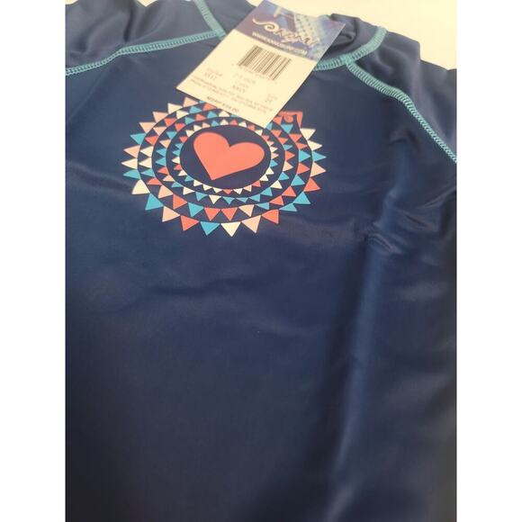 Navy Blue Swim Shirt Short Sleeve Toddler Size 2t - Picture 4 of 5